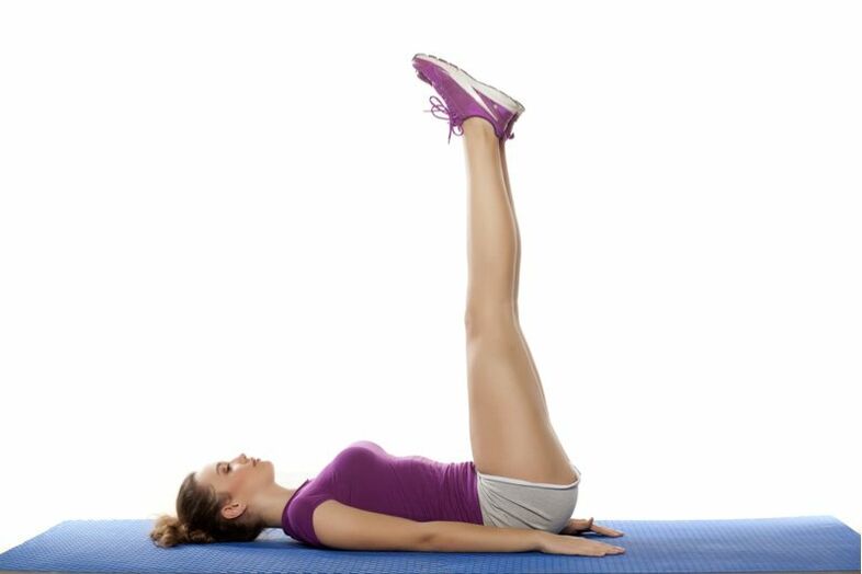 Doing exercises with a load on the legs
